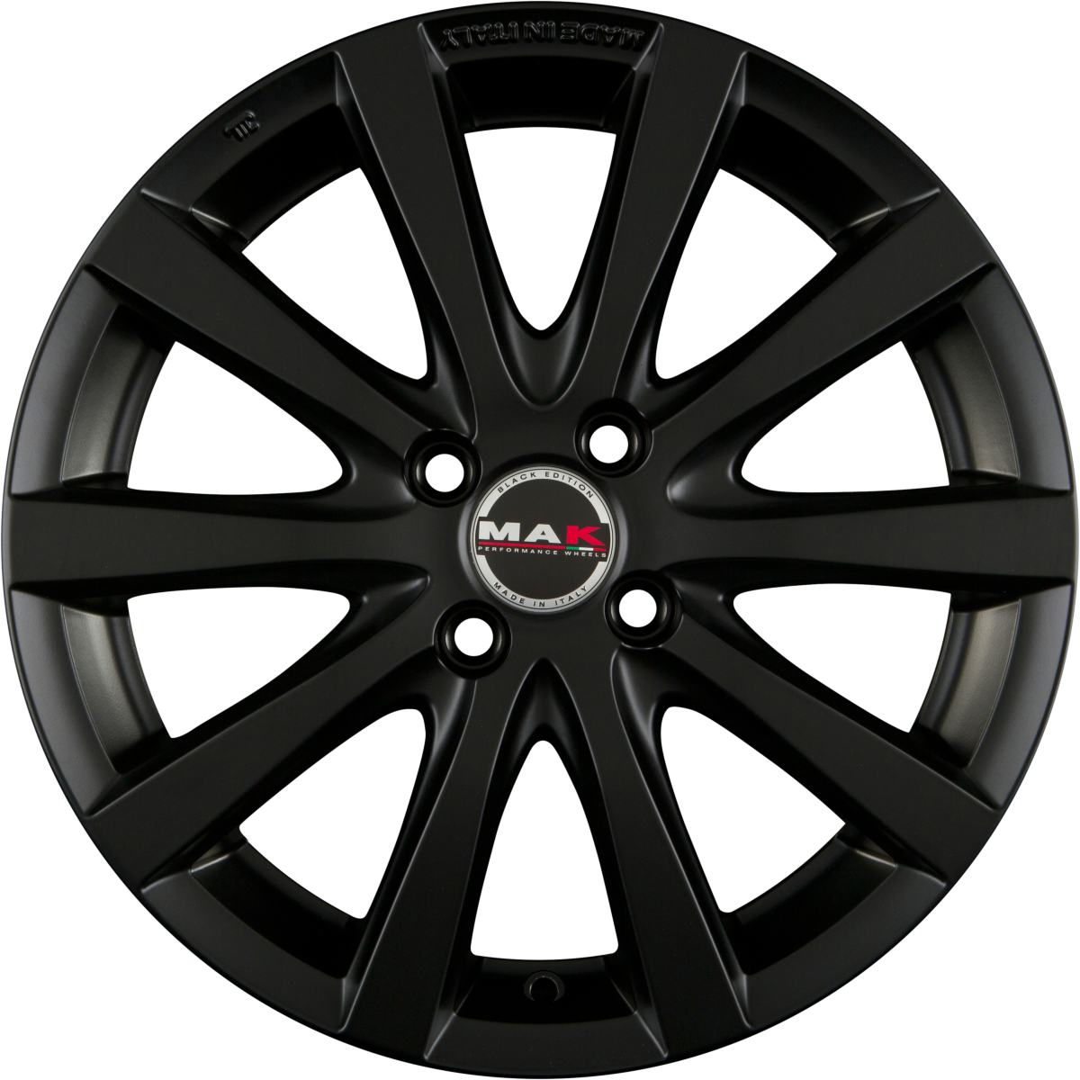 Mak Iguan Matt Black Alufelge 4.5x14 Zoll ET46 LK 4x100 ML56.1
