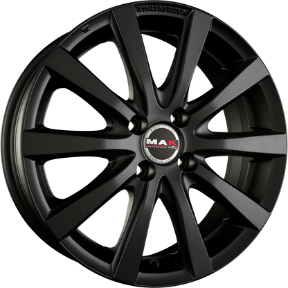 Mak Iguan Matt Black Alufelge 4.5x14 Zoll ET46 LK 4x100 ML56.1 – Bild 2
