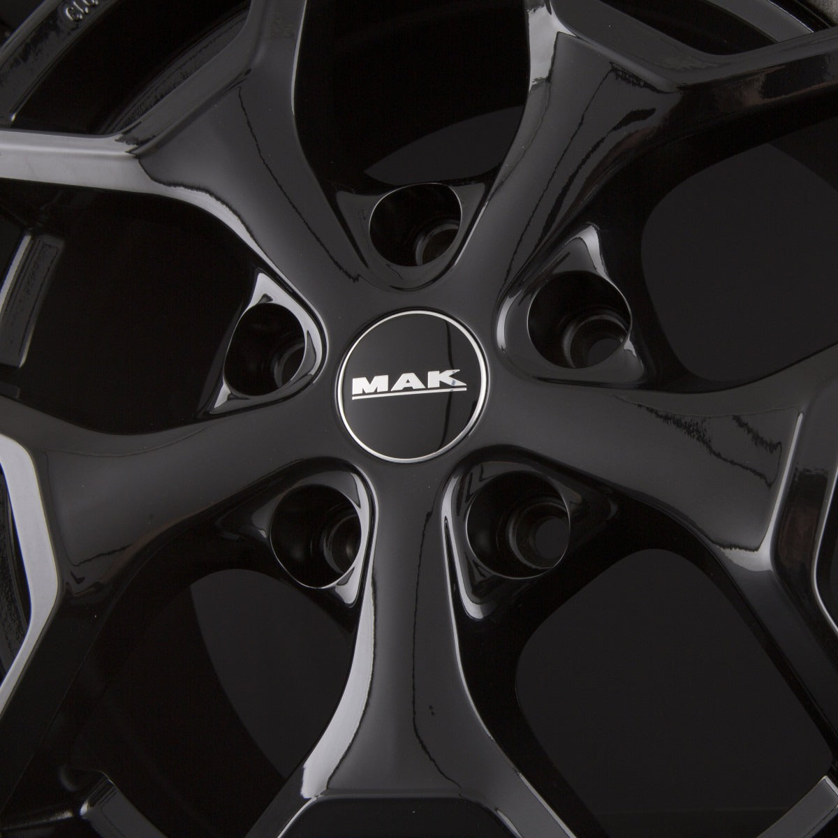 Mak Liberty Gloss Black Alufelge 7.5x18 Zoll ET39 LK 5x108 ML65.1 – Bild 2