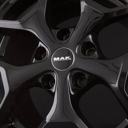 Mak Liberty Gloss Black Alufelge 7.5x18 Zoll ET39 LK 5x108 ML65.1 – Bild 2