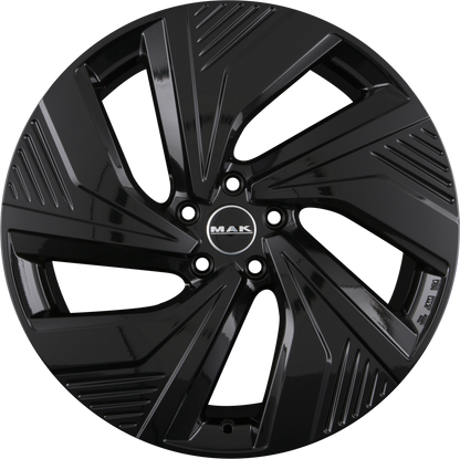 Mak Electra gloss black Alufelge 8x19 Zoll ET40 LK 5x112 ML76 – Bild 4