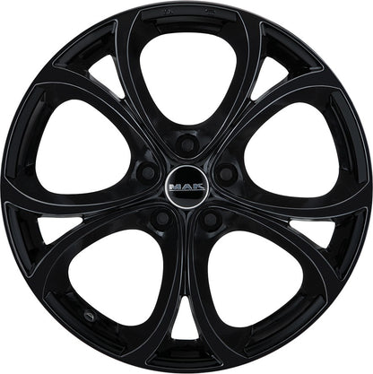 Mak Lario gloss black Alufelge 7.5x17 Zoll ET39 LK 5x110 ML65.1 – Bild 2