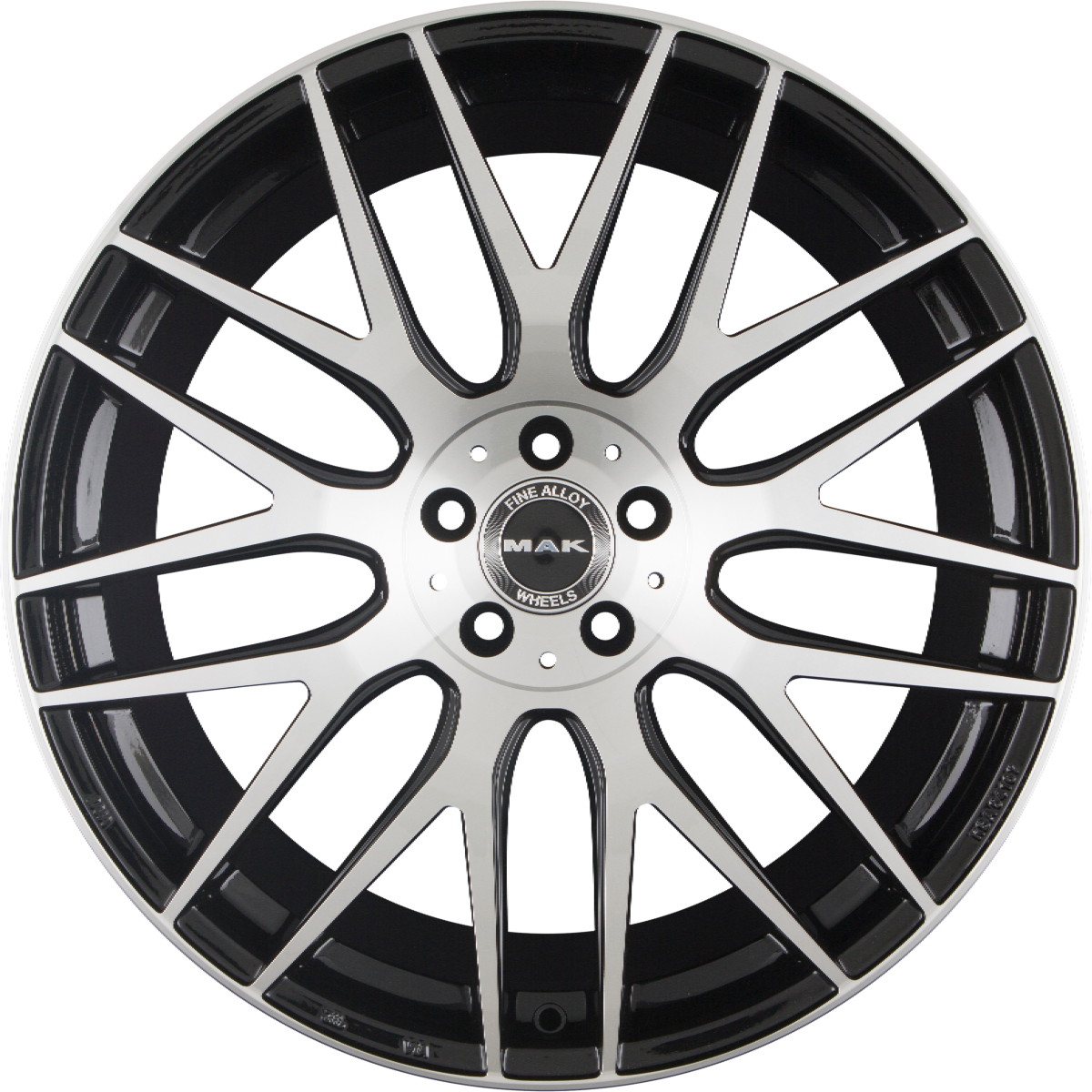 Mak Arrow Black Mirror Face Alufelge 8x19 Zoll ET40 LK 5x112 ML66.6