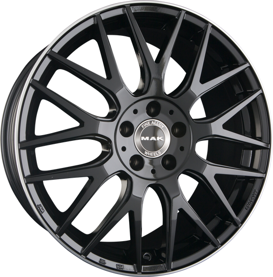 Mak Arrow Gloss Black Mirror Ring Alufelge 8x18 Zoll ET33 LK 5x112 ML66.6 – Bild 2