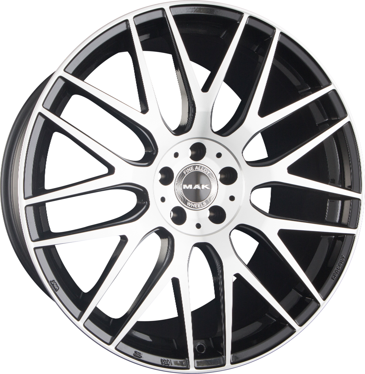 Mak Arrow Black Mirror Face Alufelge 9.5x20 Zoll ET43 LK 5x112 ML66.6 – Bild 2