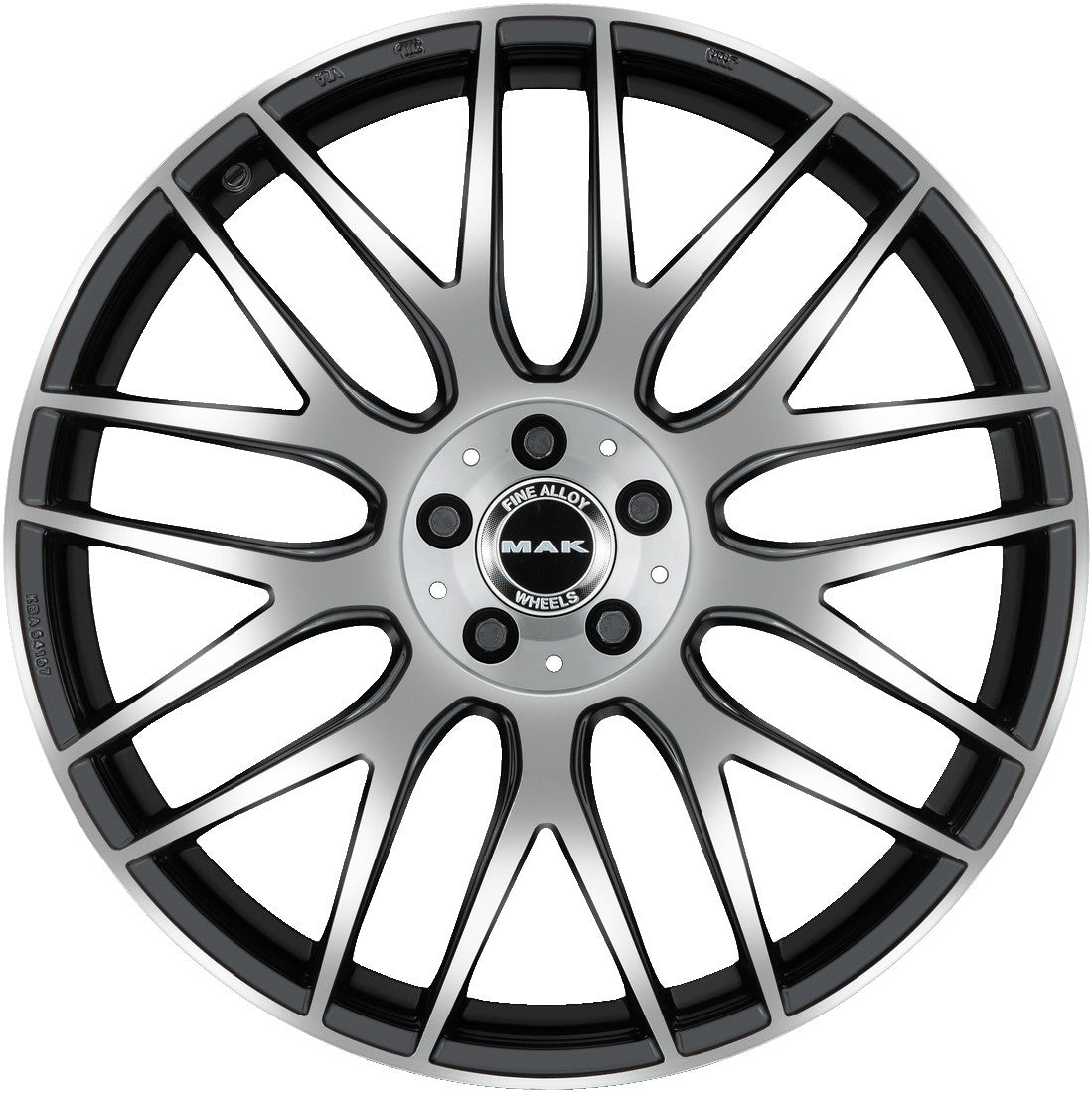 Mak Arrow-D black mirror Alufelge 11x21 Zoll ET55 LK 5x112 ML66.6 – Bild 2