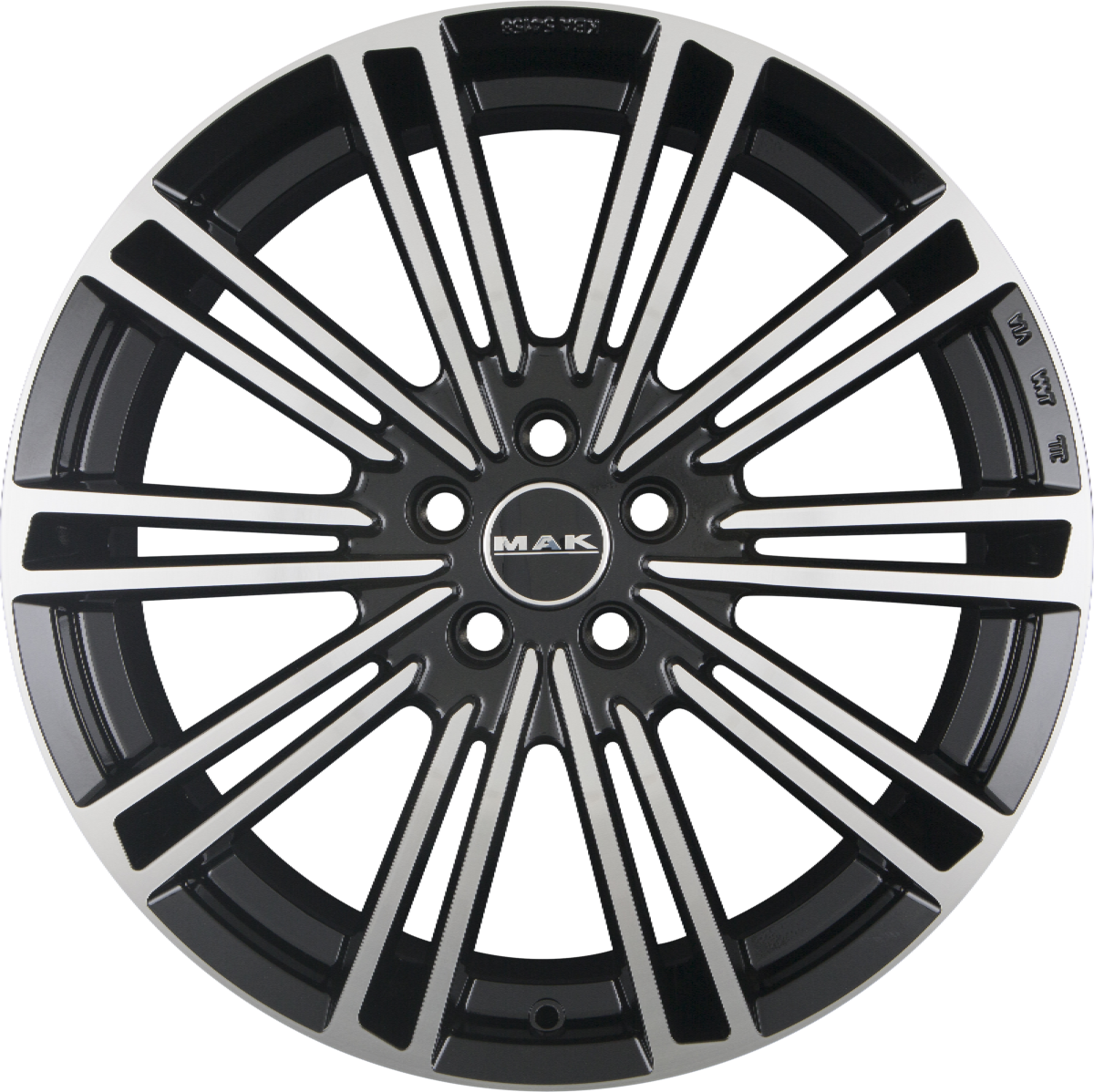 Mak York Black Mirror Face Alufelge 8x19 Zoll ET42 LK 5x108 ML63.4