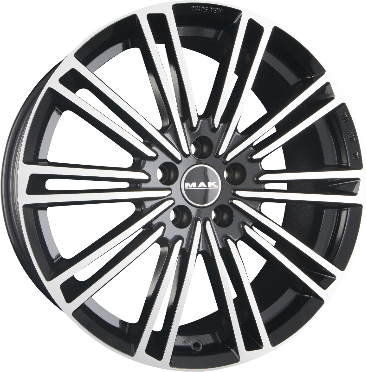 Mak York Black Mirror Face Alufelge 8x19 Zoll ET42 LK 5x108 ML63.4 – Bild 2