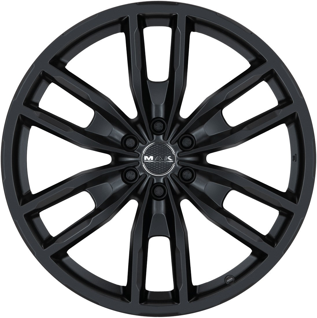 Mak Peak matt black Alufelge 7.5x17 Zoll ET30 LK 6x114.3 ML66.1 – Bild 2