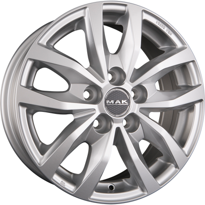 Mak Load 5 silver Alufelge 6.5x16 Zoll ET55 LK 5x130 ML78.1 – Bild 4