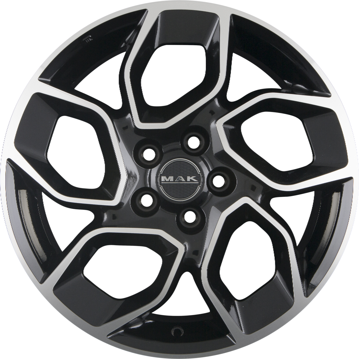 Mak Express black mirror Alufelge 6.5x16 Zoll ET50 LK 5x112 ML76 – Bild 4