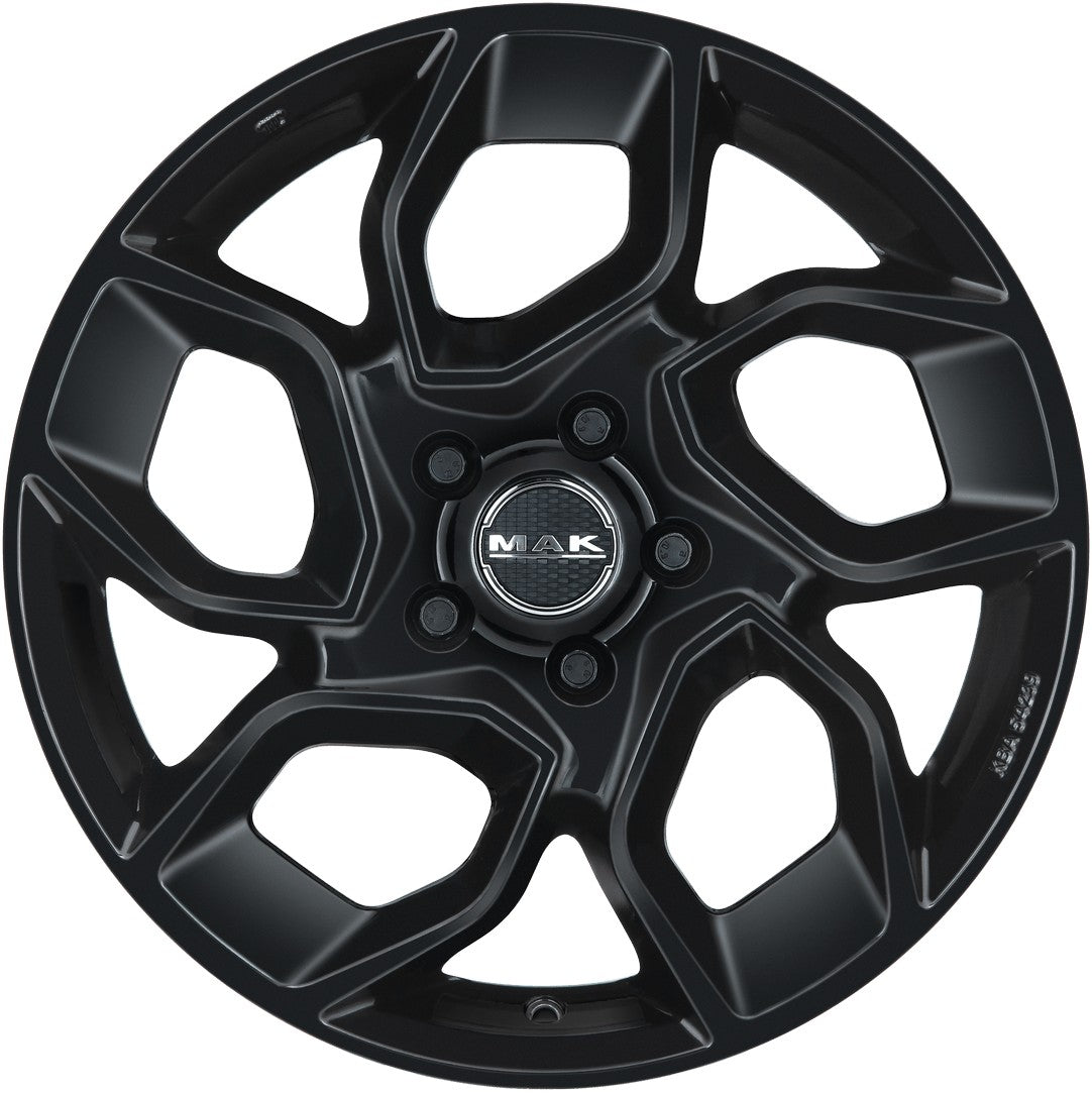 Mak Express gloss black Alufelge 6.5x16 Zoll ET65 LK 5x118 ML71.1 – Bild 2