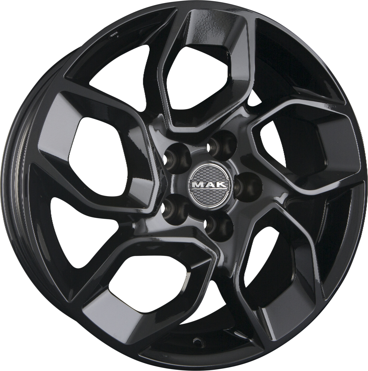 Mak Express gloss black Alufelge 7x17 Zoll ET45 LK 5x118 ML71.1 – Bild 5