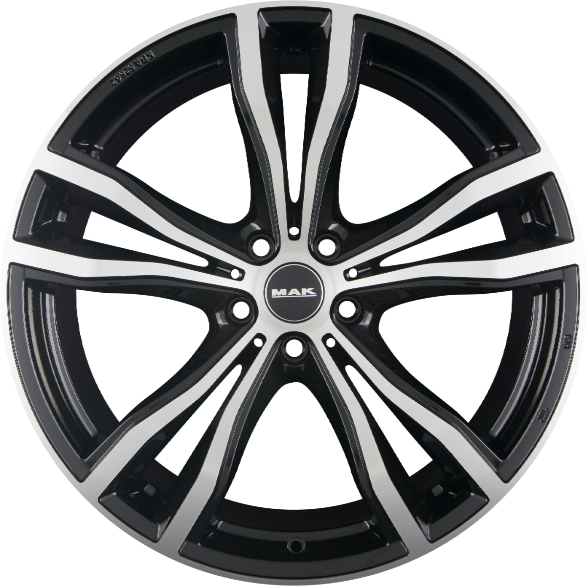 Mak X-Mode Black Mirror Face Alufelge 9.5x21 Zoll ET37 LK 5x112 ML66.6
