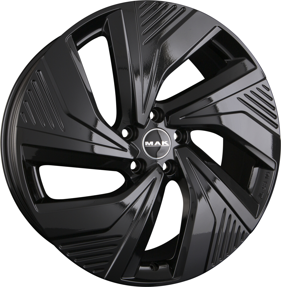 Mak Electra Gloss Black Alufelge 7.5x19 Zoll ET49.5 LK 5x114.3 ML67.1 – Bild 2