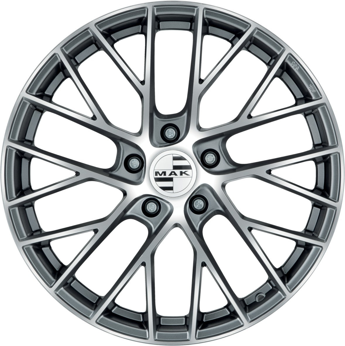 Mak Monaco gun metallic mirror Alufelge 8.5x19 Zoll ET39 LK 5x112 ML66.45 – Bild 2