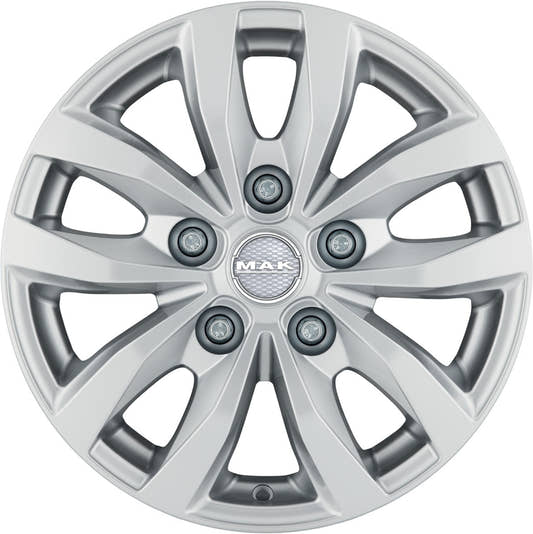 Mak Load 5 silver Alufelge 6.5x16 Zoll ET60 LK 5x160 ML65.1 – Bild 2