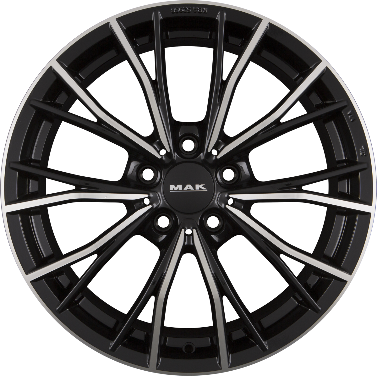 Mak Mark-D black mirror Alufelge 9.5x19 Zoll ET44 LK 5x112 ML66.6 – Bild 3