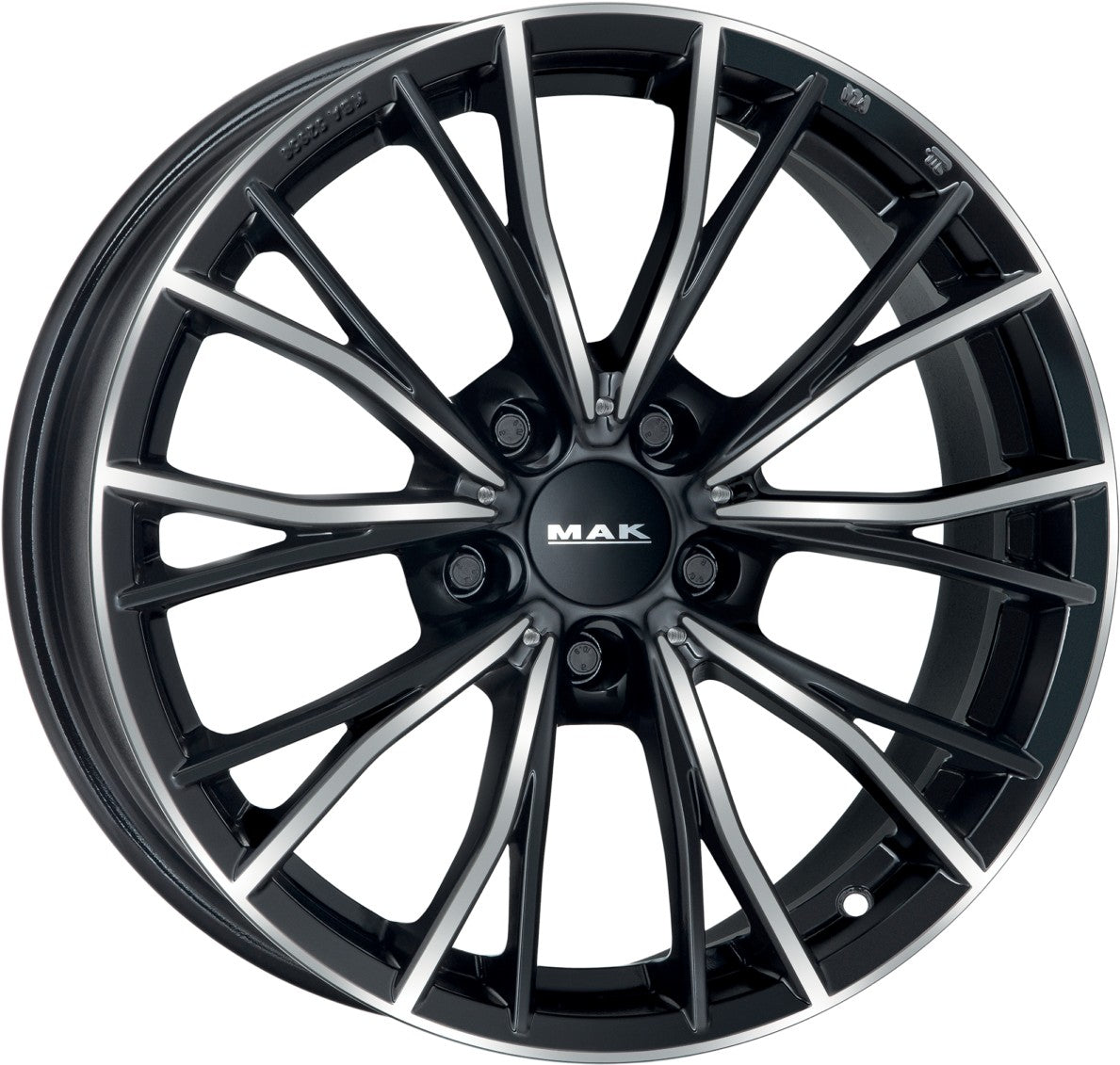 Mak Mark black mirror Alufelge 9.5x19 Zoll ET46 LK 5x120 ML72.6