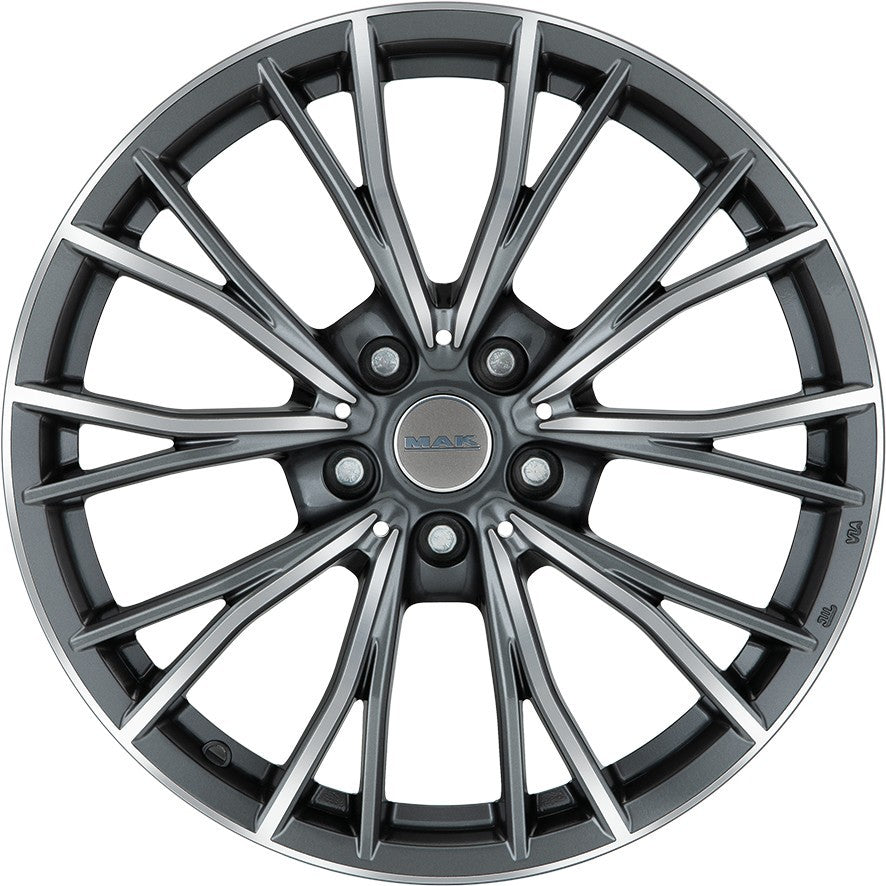 Mak Mark-D gun metallic mirror Alufelge 9.5x19 Zoll ET44 LK 5x112 ML66.6 – Bild 2