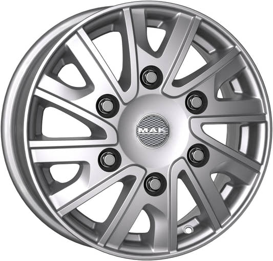 Mak Deliver silver Alufelge 6.5x16 Zoll ET68 LK 6x180 ML130.1