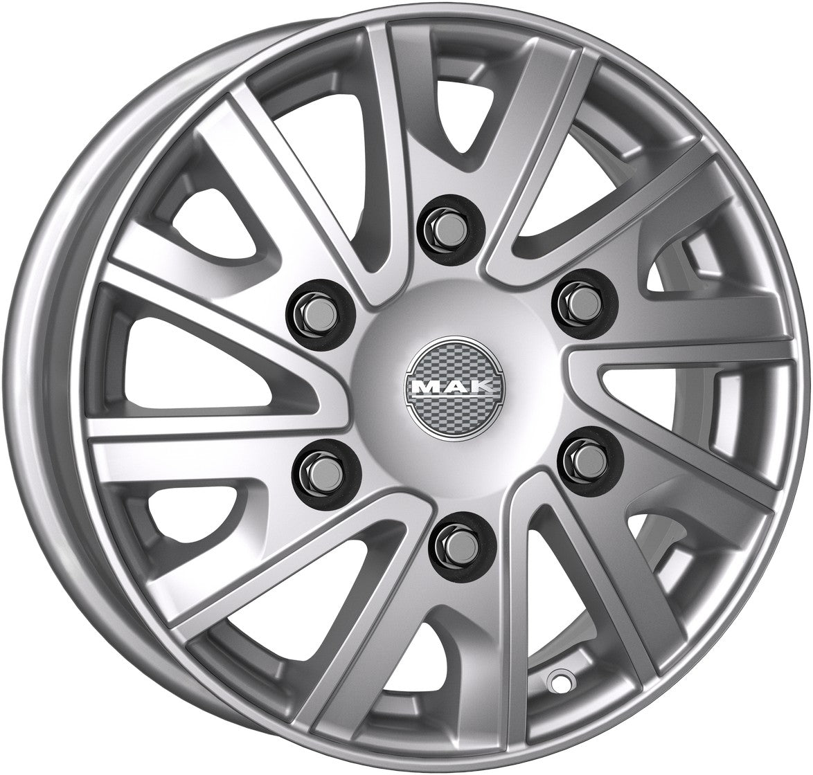 Mak Deliver silver Alufelge 6.5x16 Zoll ET68 LK 6x180 ML130.1