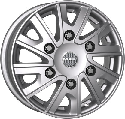 Mak Deliver silver Alufelge 6.5x16 Zoll ET68 LK 6x180 ML130.1