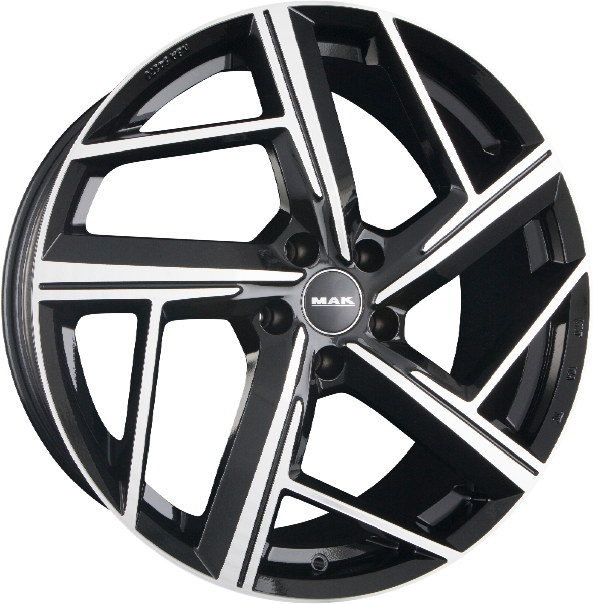 Mak Qvattro Black Mirror Face Alufelge 8x18 Zoll ET39 LK 5x112 ML57.1 – Bild 2