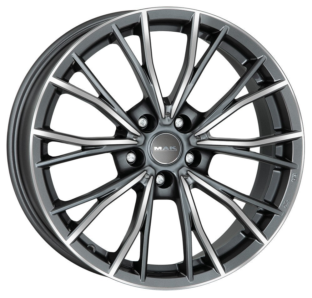 Mak Mark-D gun metallic mirror Alufelge 9x20 Zoll ET35 LK 5x120 ML72.6