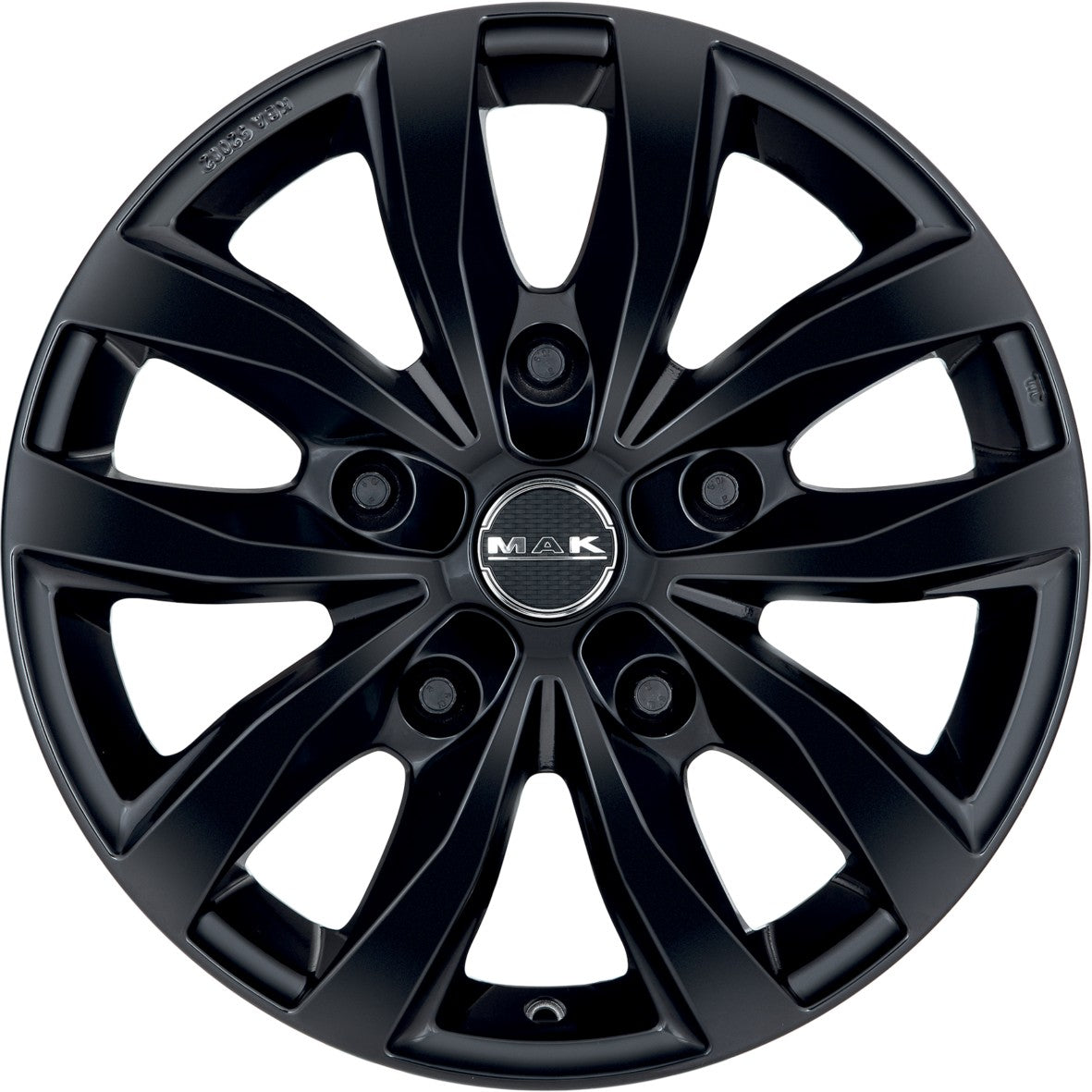 Mak Load 5 gloss black Alufelge 6.5x16 Zoll ET45 LK 5x114.3 ML66.1 – Bild 2