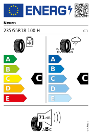 Nexen N Priz RH7 DEMO 235/55 R18 100H Sommer – EU-Reifenlabel