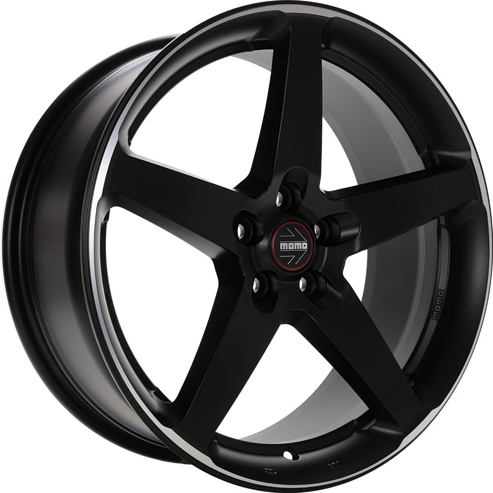 Momo Five black matt polish Alufelge 8.5x19 Zoll ET30 LK 5x112 ML79.6