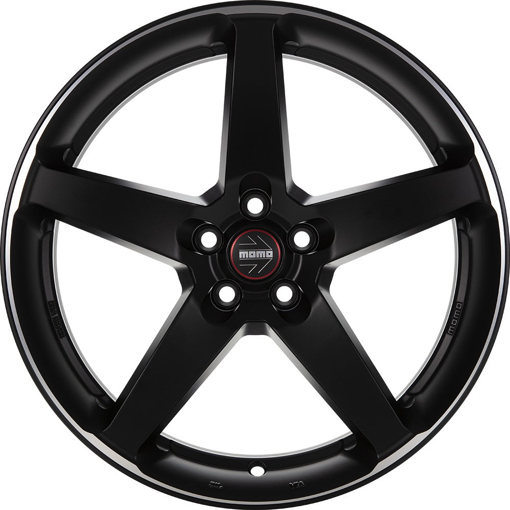 Momo Five black matt polish Alufelge 8.5x20 Zoll ET38 LK 5x112 ML79.6 – Bild 2