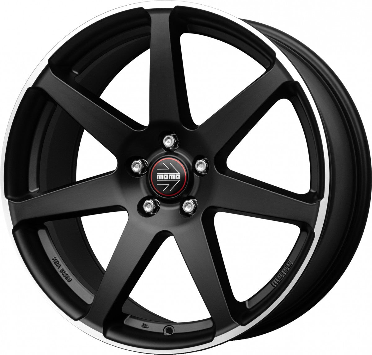 Momo Seven black matt polish Alufelge 8x18 Zoll ET42 LK 5x112 ML72.3 – Bild 3