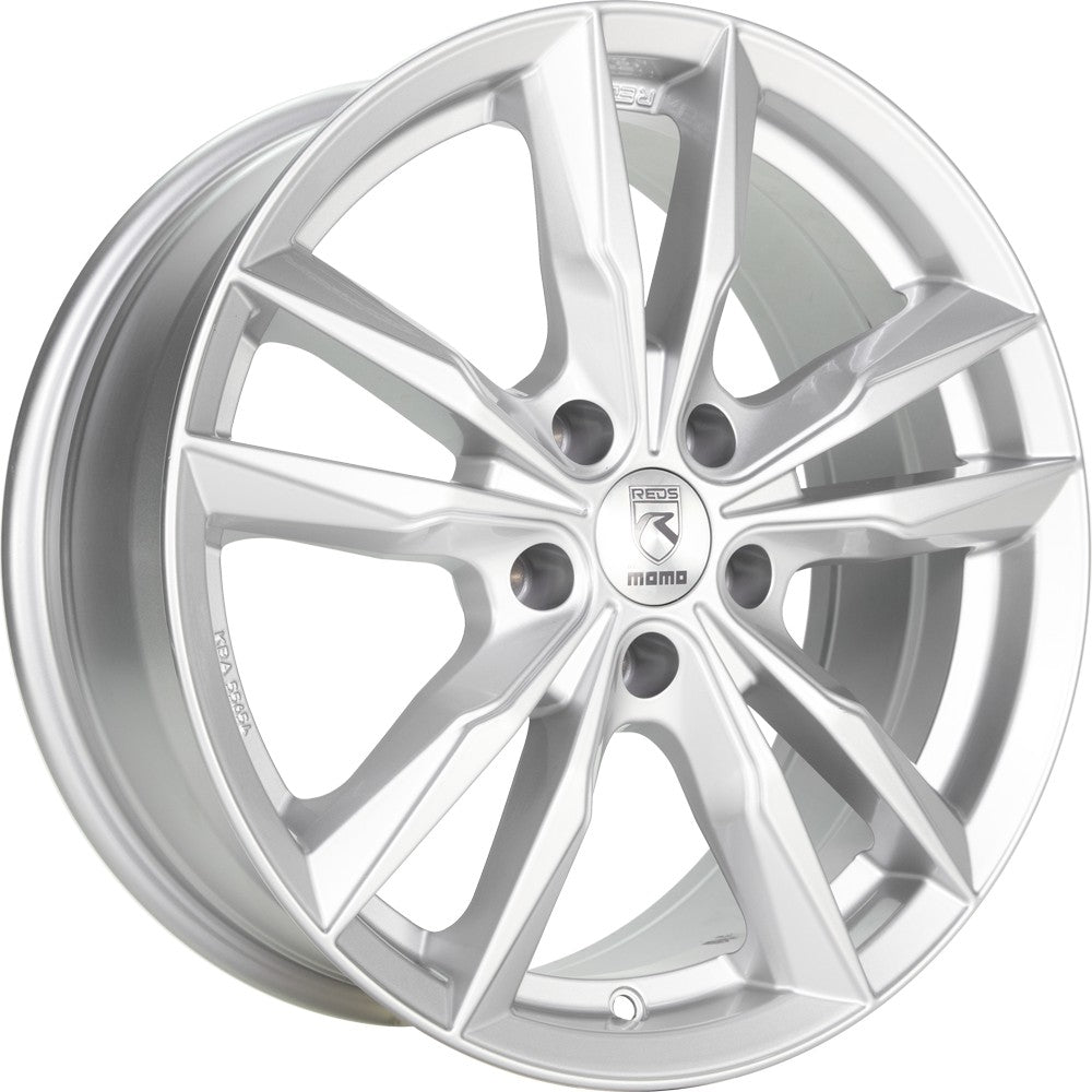Momo Fast silver glossy Alufelge 8x18 Zoll ET45 LK 5x112 ML72.3