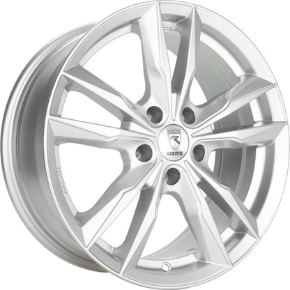 Momo Fast silver glossy Alufelge 8x18 Zoll ET45 LK 5x112 ML72.3