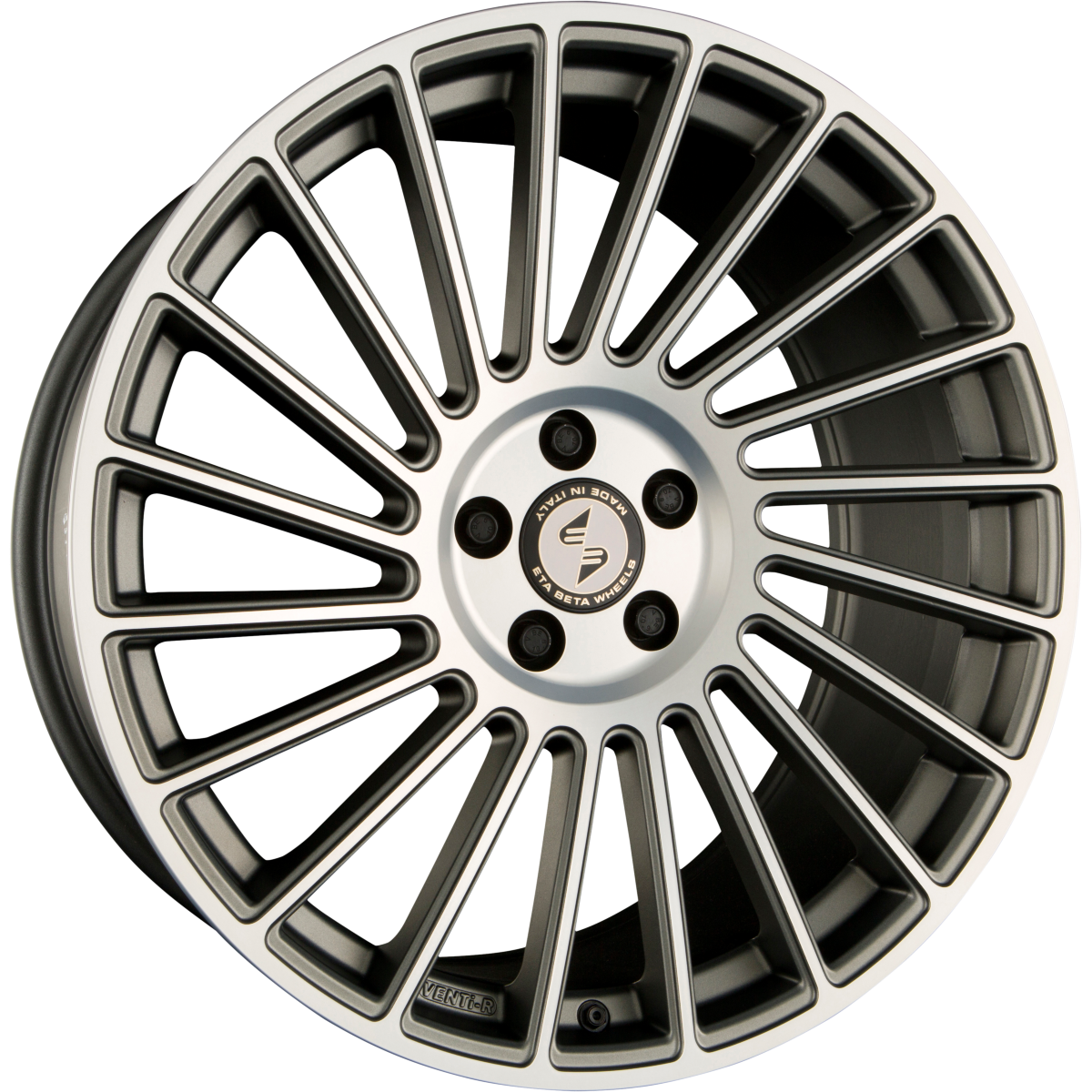 Etabeta Venti-R Anthracite Matt Full Polish Alufelge 8.5x20 Zoll ET25 LK 5x112 ML78.1 – Bild 2