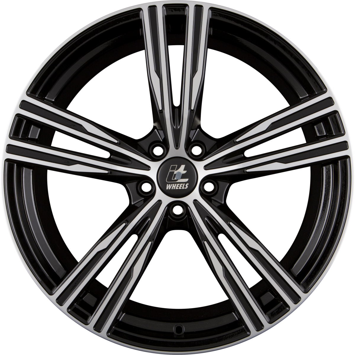 itWheels Amos Glanzschwarz Poliert Alufelge 8x18 Zoll ET40 LK 5x112 ML66.6
