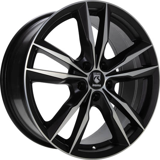 Momo Fast black matt polish Alufelge 7.5x17 Zoll ET45 LK 5x108 ML72.3