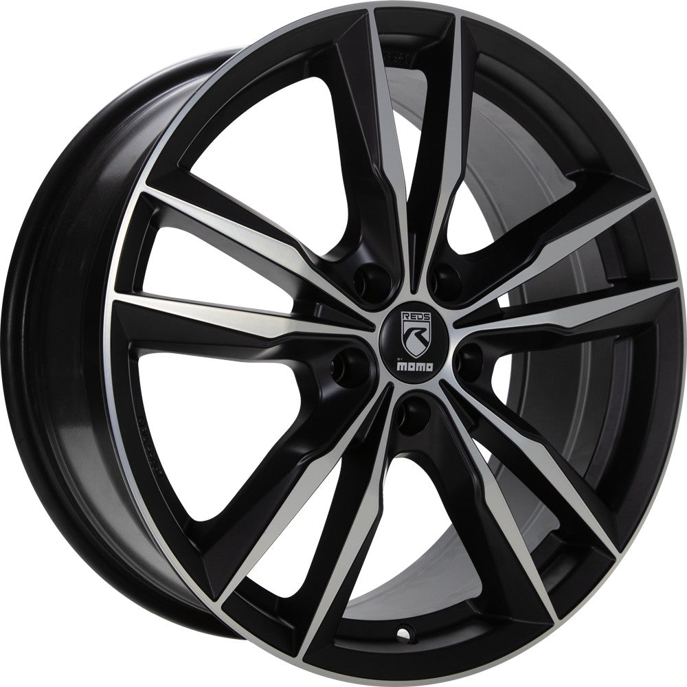 Momo Fast black matt polish Alufelge 7.5x17 Zoll ET45 LK 5x112 ML72.3