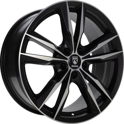 Momo Fast black matt polish Alufelge 7.5x17 Zoll ET45 LK 5x112 ML72.3