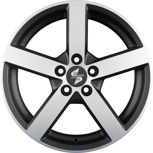 Etabeta Eros Black Matt Full Polished Alufelge 8x18 Zoll ET50 LK 5x120 ML65.1