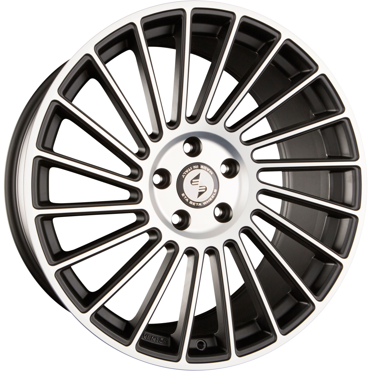 Etabeta Venti-R Black Matt Full Polish Alufelge 8.5x20 Zoll ET25 LK 5x112 ML78.1 – Bild 2