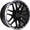 Etabeta Combat black matt lip + cap polished Alufelge 7x17 Zoll ET55 LK 5x160 ML65.1