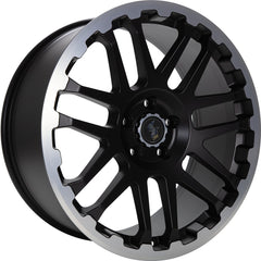 Etabeta Combat black matt lip + cap polished Alufelge 7x17 Zoll ET55 LK 5x160 ML65.1