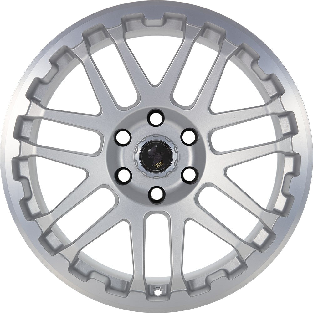 Etabeta Combat silver matt lip + cap polished Alufelge 7x17 Zoll ET5 LK 5x139.7 ML108.3 – Bild 2