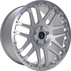 Etabeta Combat CV silver matt lip + cap polished Alufelge 7x17 Zoll ET60 LK 5x130 ML89.1