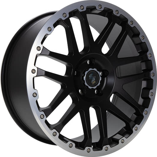 Etabeta Combat CV black matt lip + cap polished 7x17 ET50 - LK5/120 ML65.1
