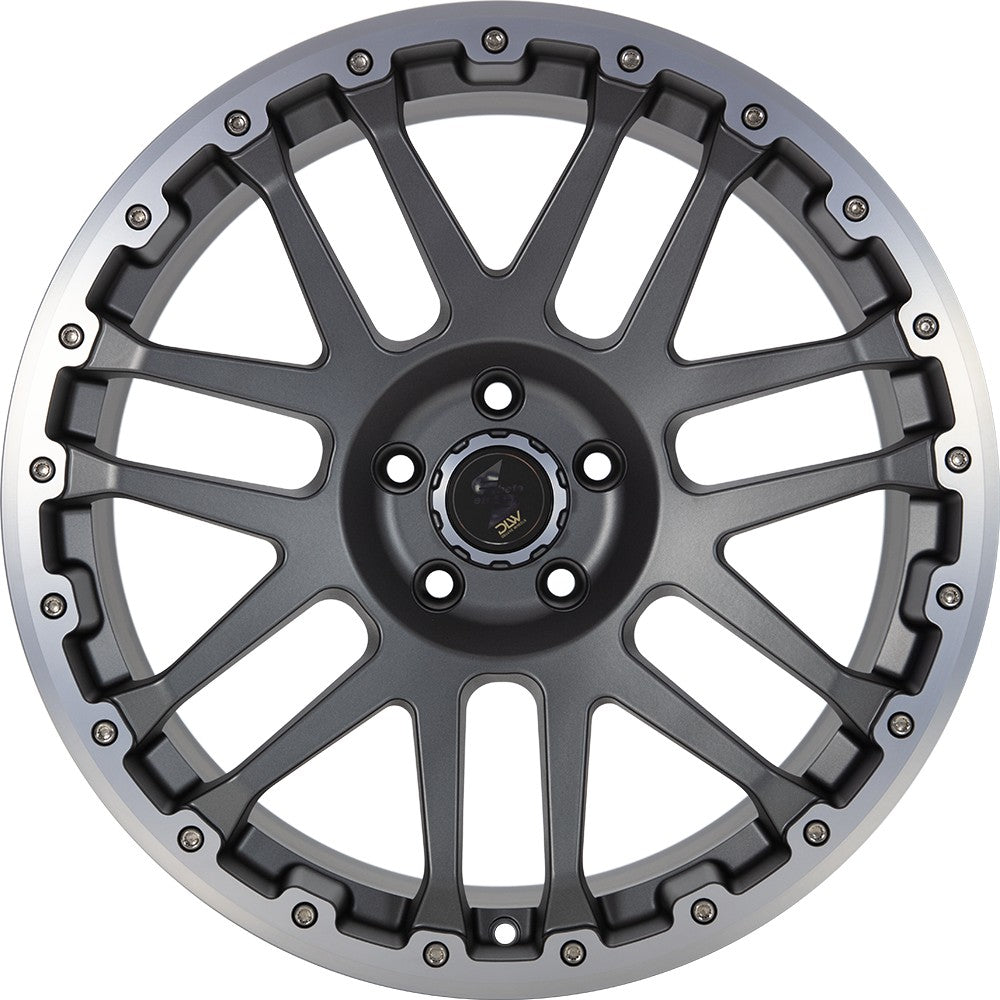 Etabeta Combat CV anthracite matt lip + cap polished Alufelge 8x17 Zoll ET45 LK 5x108 ML65.1 – Bild 2