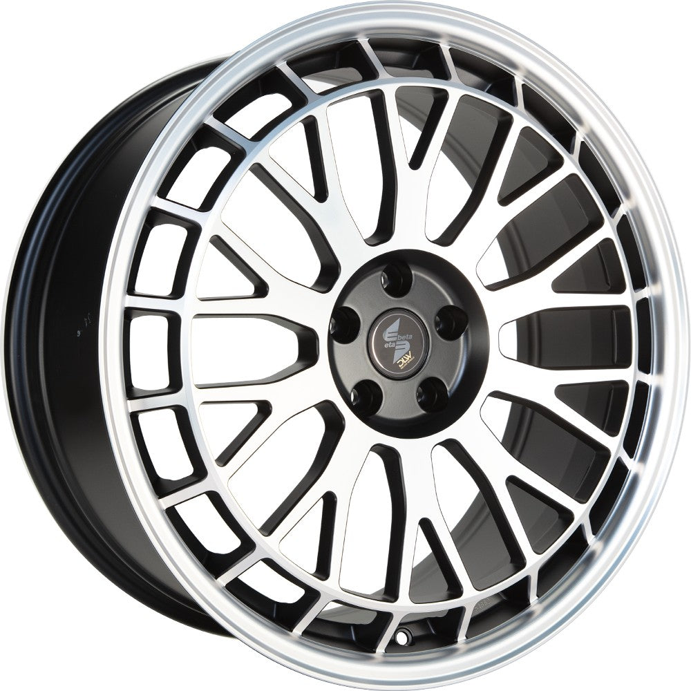Etabeta Unit black matt lip spokes polished 9x21 ET40 - LK5/112 ML66.5